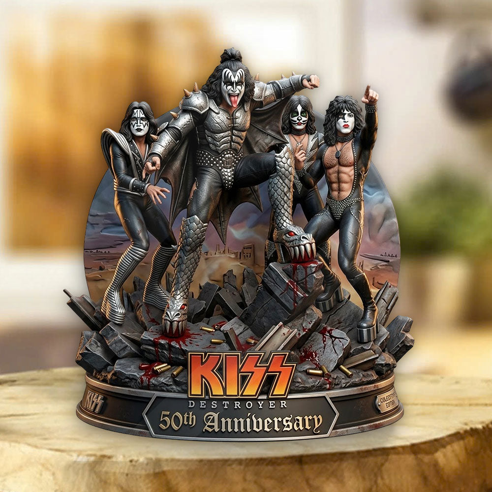 KISS Destroyer 50th Anniversary 2026 Custom Shape Acrylic Plaque – TMTHU4901