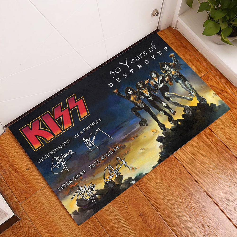 KISS Destroyer 50th Anniversary 2026 Custom Doormat – TMTHU5276