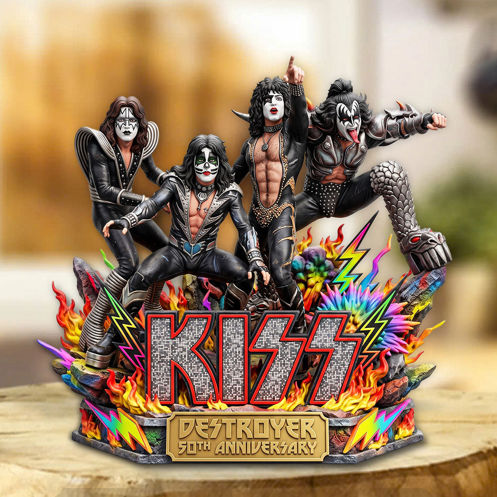 KISS Destroyer 50th Anniversary Custom Shape Acrylic Plaque – TMTHU8078