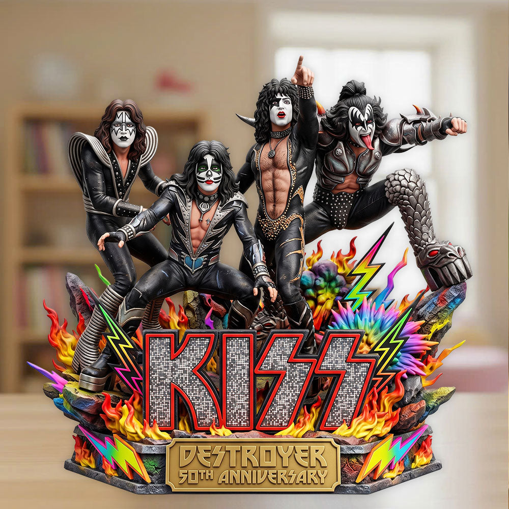 KISS Destroyer 50th Anniversary Custom Shape Acrylic Plaque – TMTHU8078