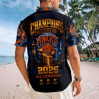 New York Knicks NBA Champions 2026 Short Sleeve Button-Down Shirt – TMTHU8917