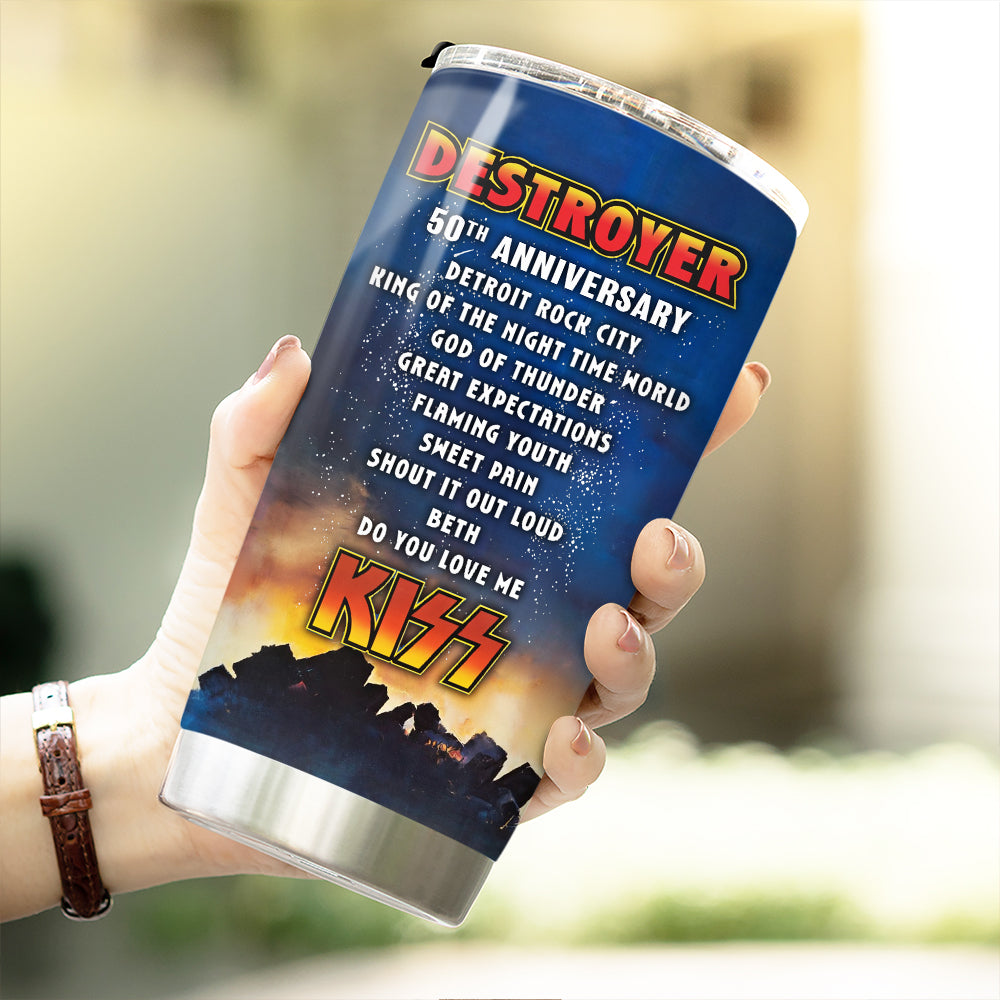 KISS Destroyer 50th Anniversary Tumbler Cup – TMTHU4990