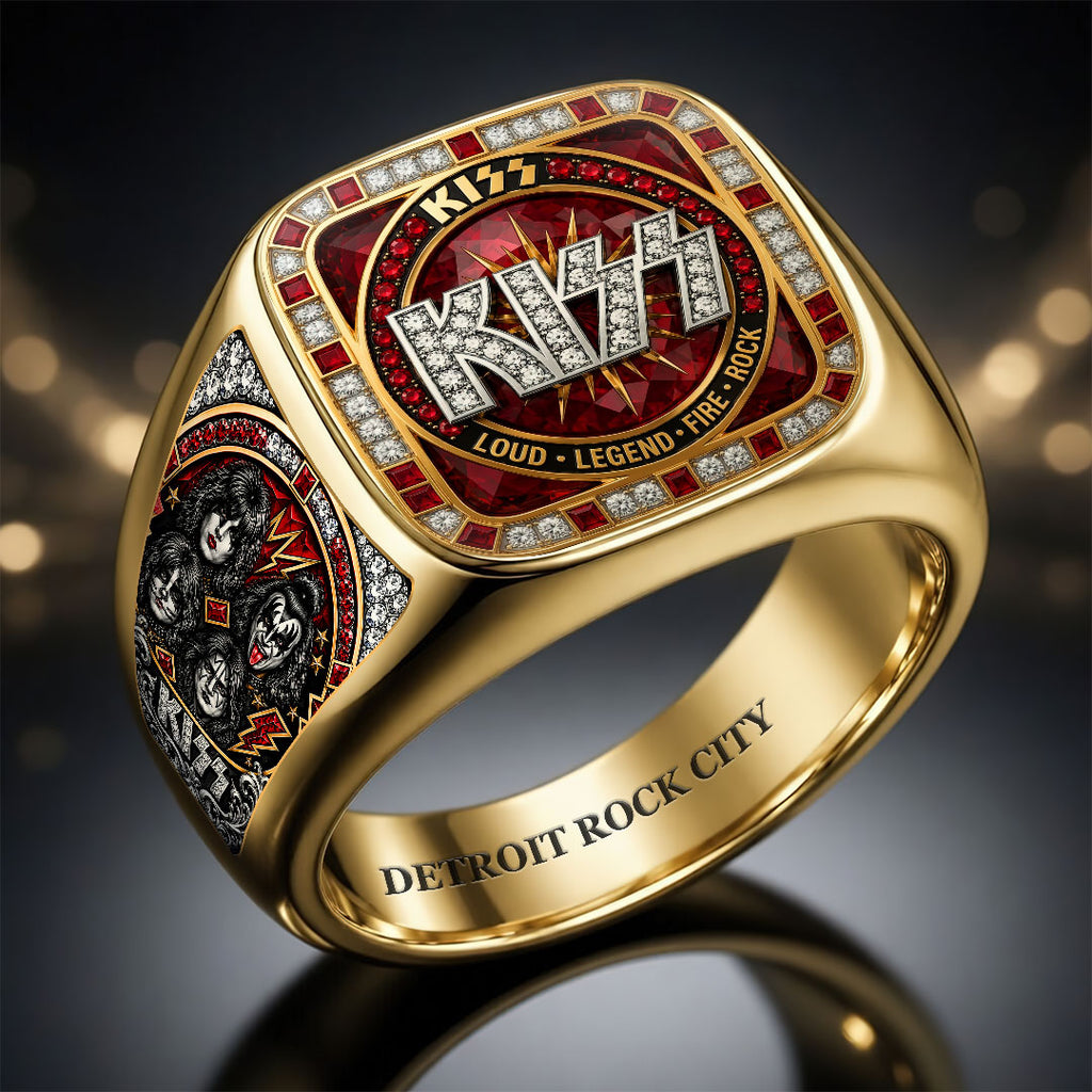 KISS 3D Engraved Ring – HOATT18511