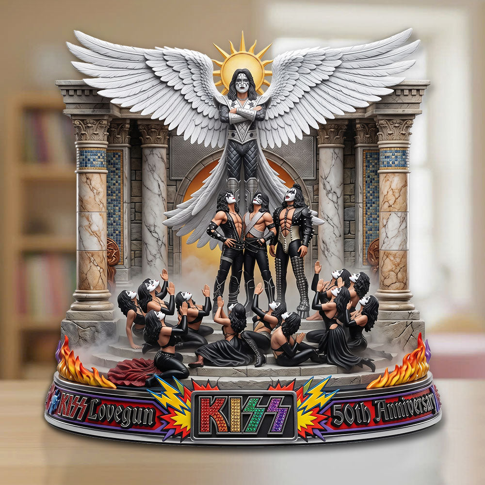 KISS Lovegun 50th Anniversary Custom Shape Acrylic Plaque – TMTHU7183