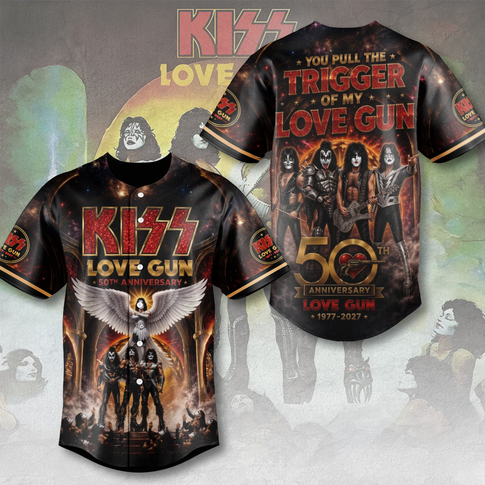 KISS Lovegun 50th Anniversary Baseball Jersey – TMTHU8029