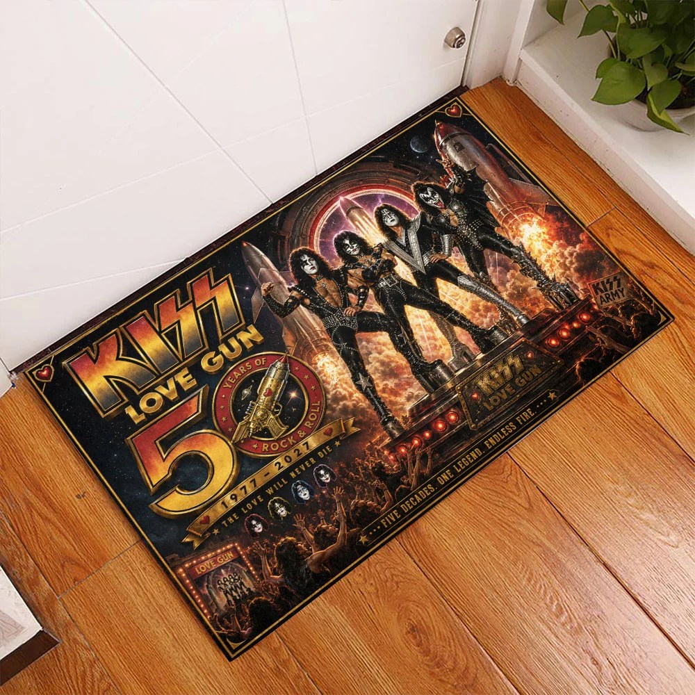 KISS Lovegun 50th Anniversary Custom Doormat – TMTHU8908