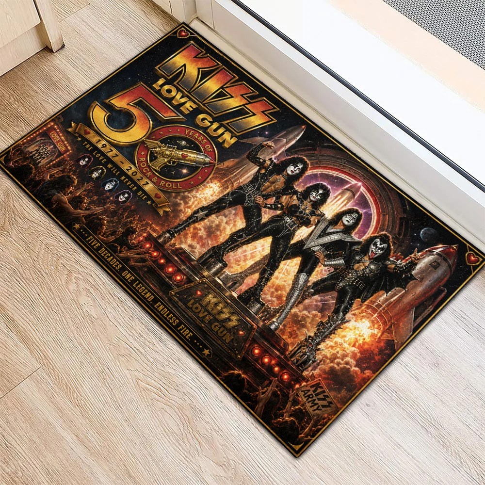 KISS Lovegun 50th Anniversary Custom Doormat – TMTHU8908