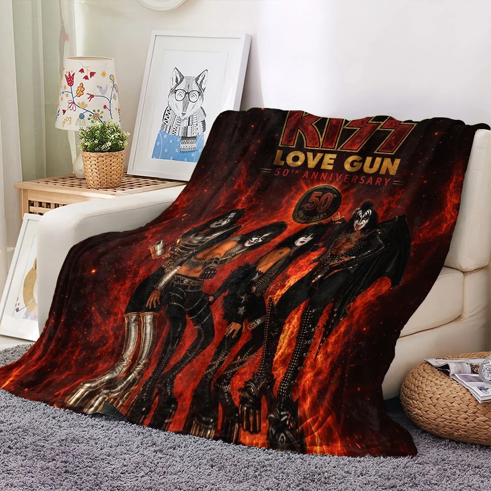KISS Lovegun 50th Anniversary Fleece Blanket – TMTHU8644