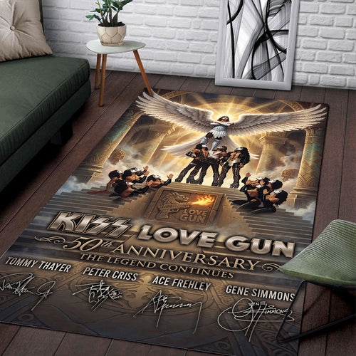 KISS Lovegun 50th Anniversary Rectangular Rug – TMTHU7945