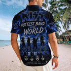 KISS Short Sleeve Button-Down Shirt – TMTHU8608