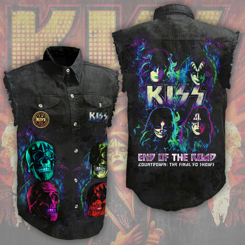 KISS 3D Lightweight Sleeveless Denim Shirt – NGHIAVT 0788