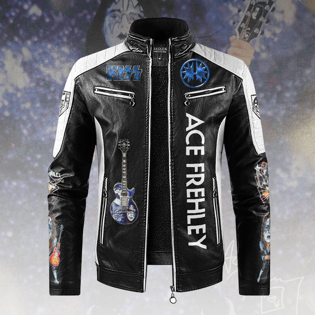 KISS x Ace Frehley 2D Leather Fleece Jacket – HOATT14014