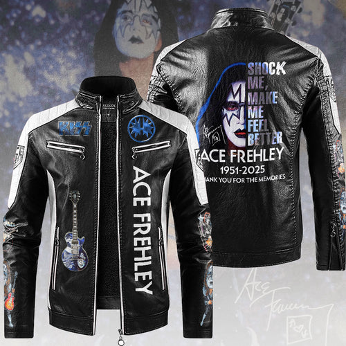 KISS x Ace Frehley 2D Leather Fleece Jacket – HOATT14014
