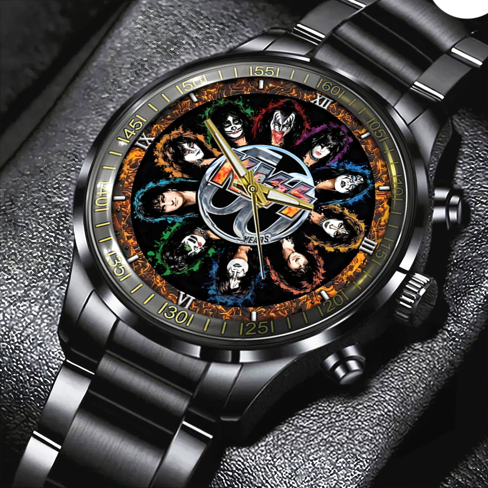 KISS Black Stainless Steel Watch – GNE NEW08