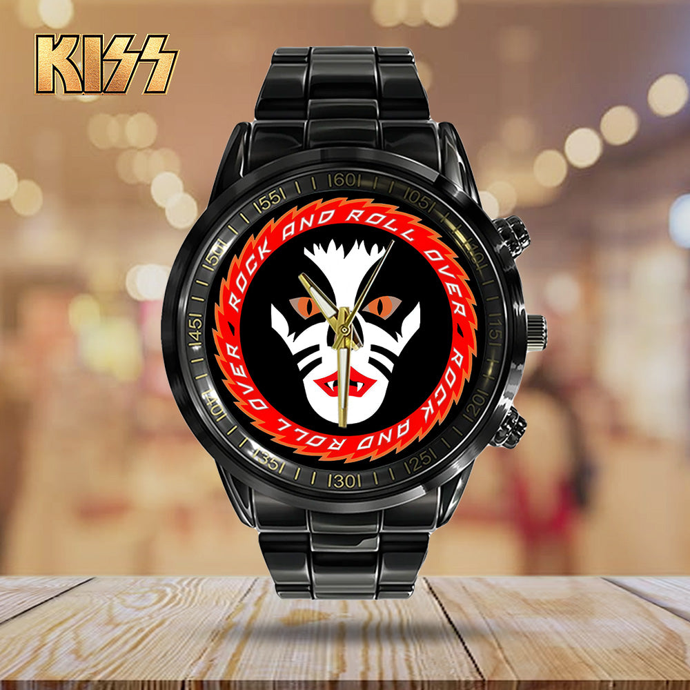 KISS Black Stainless Steel Watch – TANTN 7768