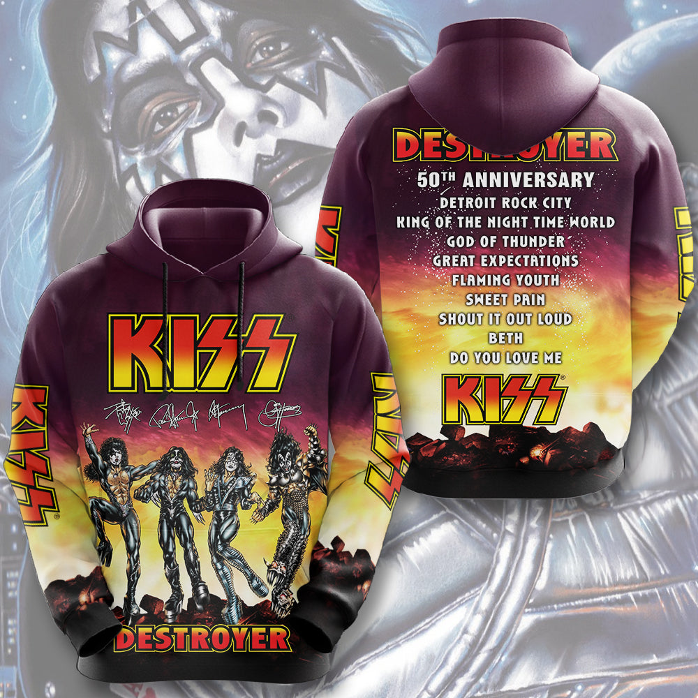 KISS Destroyer 50th Anniversary 2026 3D Apparel – TMTHU5463