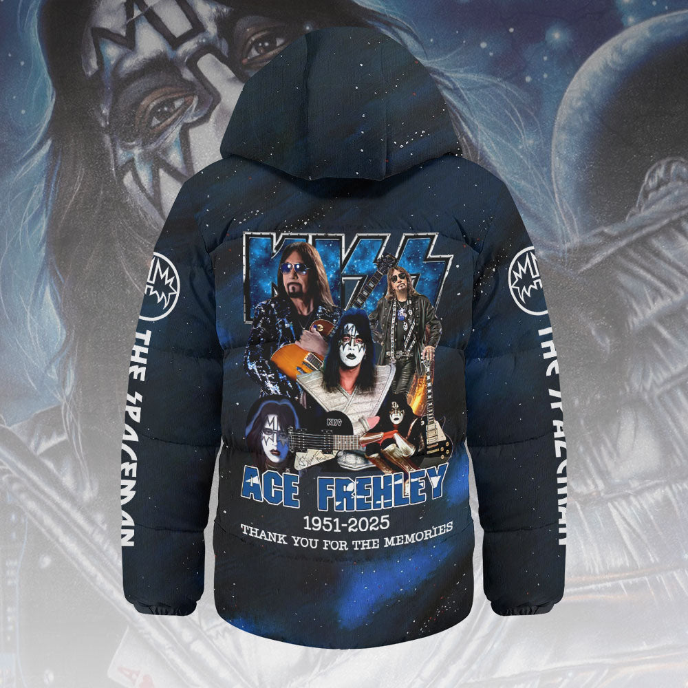KISS x Ace Frehley Thickened Down Hooded Jacket – HOATT14208