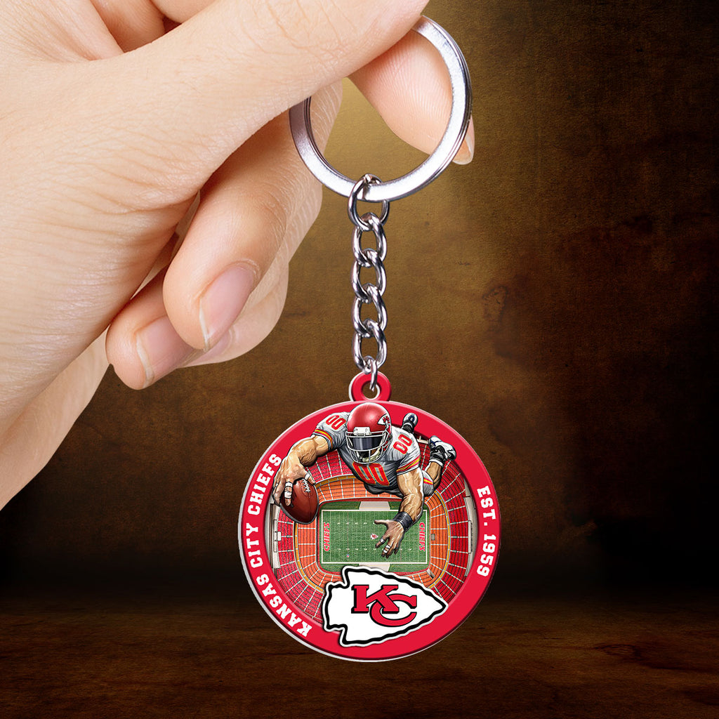 Kansas City Chiefs Custom Shape 2-sided Keychain – HOATT12696