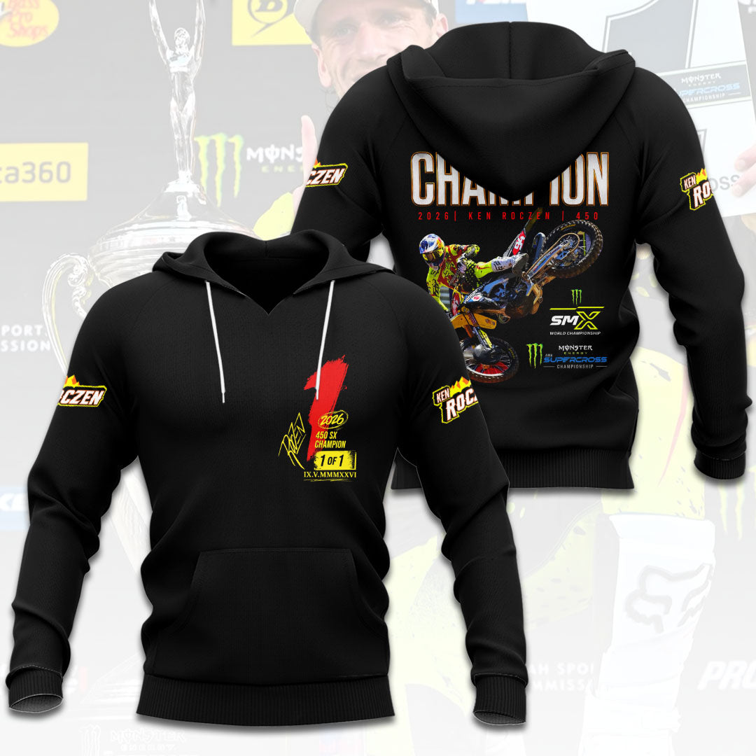 Ken Roczen 2026 AMA Supercross 450cc Champion 3D Apparel – HOATT17898