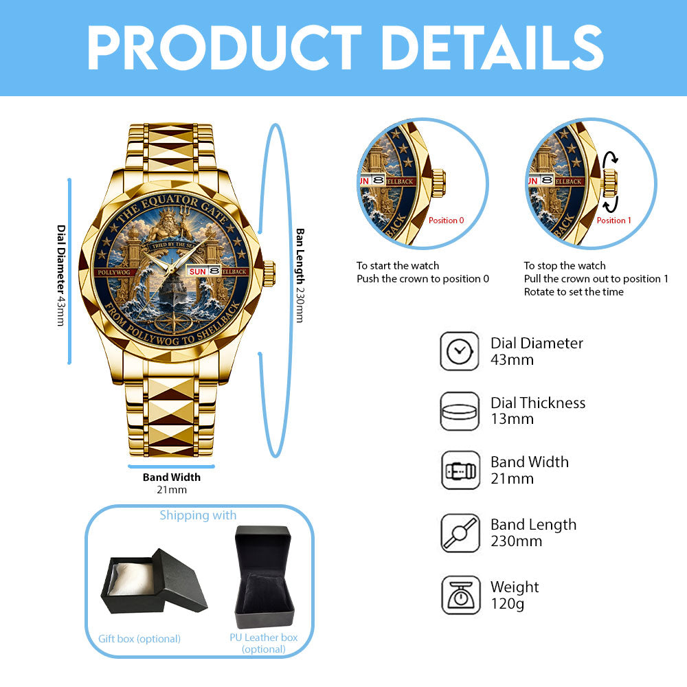 US Navy Crossing the Line Alloy Luxury Quartz Watch – TANTN24257