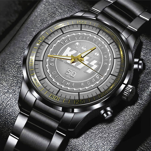 KISS Black Stainless Steel Watch – MAITM 6503