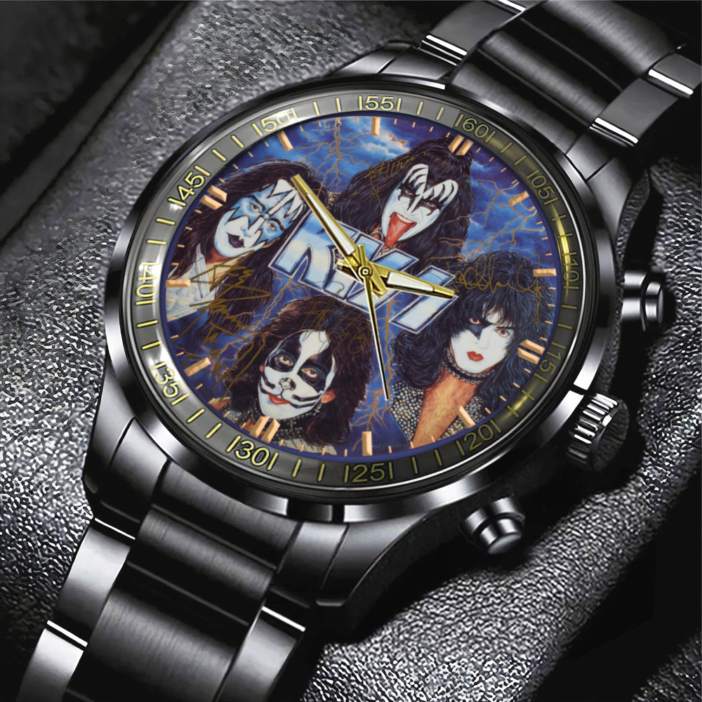 KISS Black Stainless Steel Watch – MAITM 7067