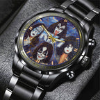 KISS Black Stainless Steel Watch – MAITM 7067