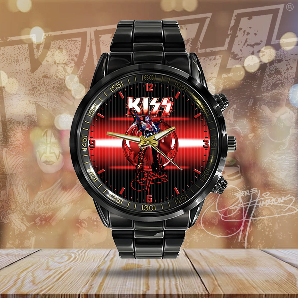 KISS Black Stainless Steel Watch – MAITM 7547