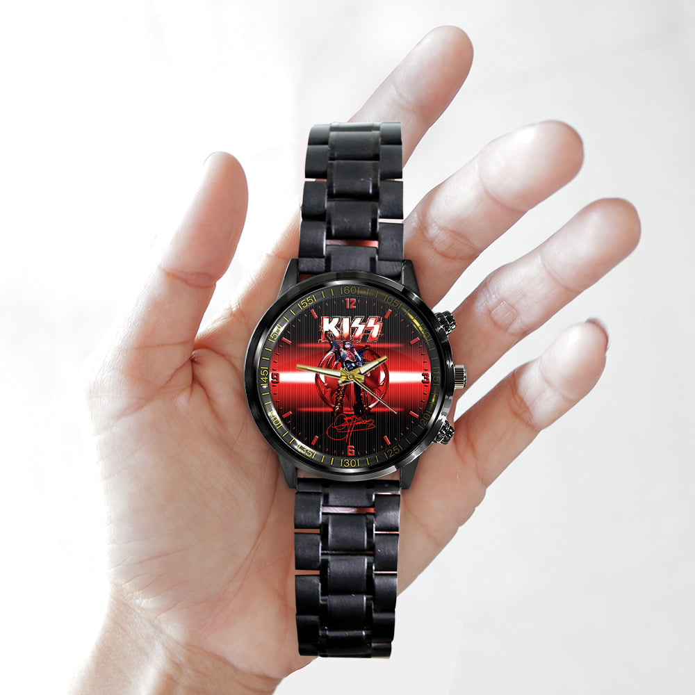 KISS Black Stainless Steel Watch – MAITM 7547