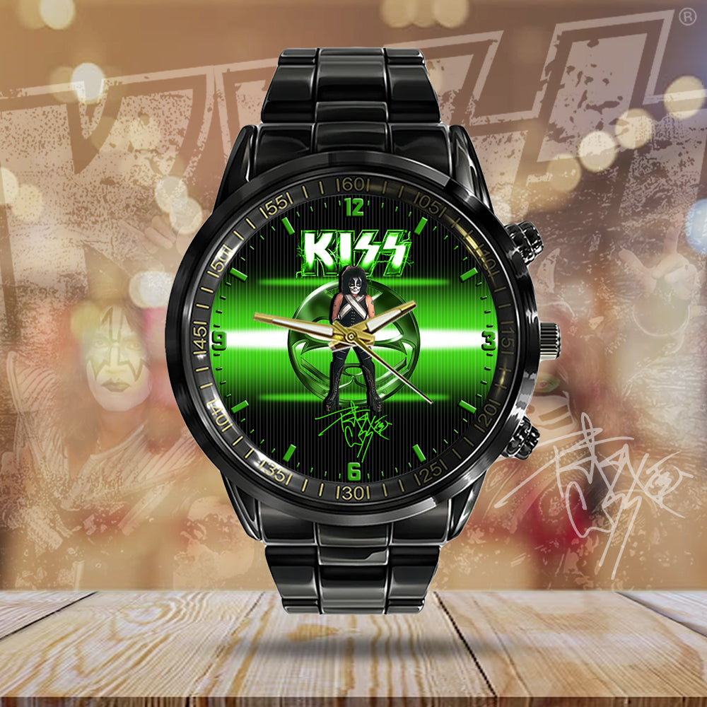 KISS Black Stainless Steel Watch – MAITM 7549