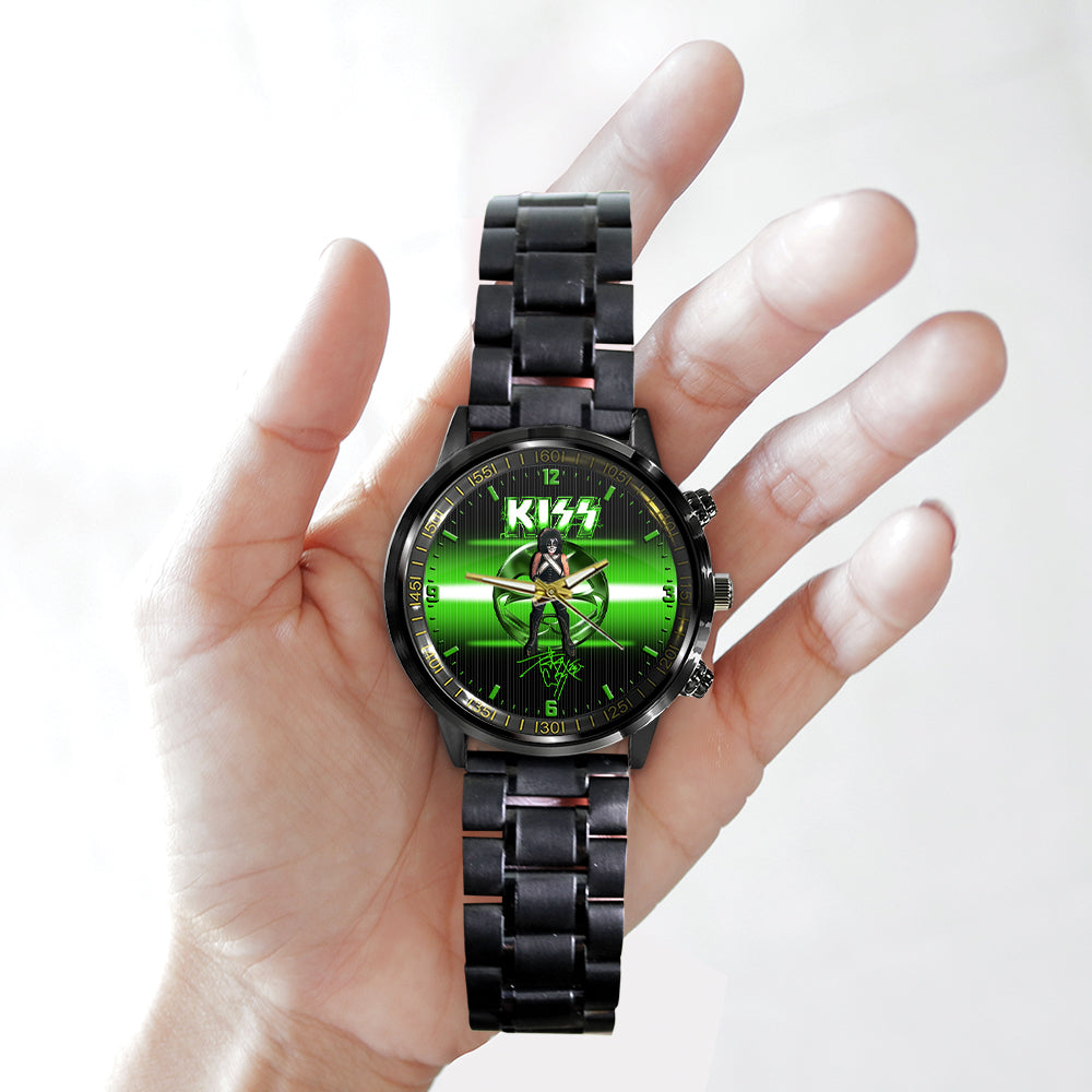 KISS Black Stainless Steel Watch – MAITM 7549