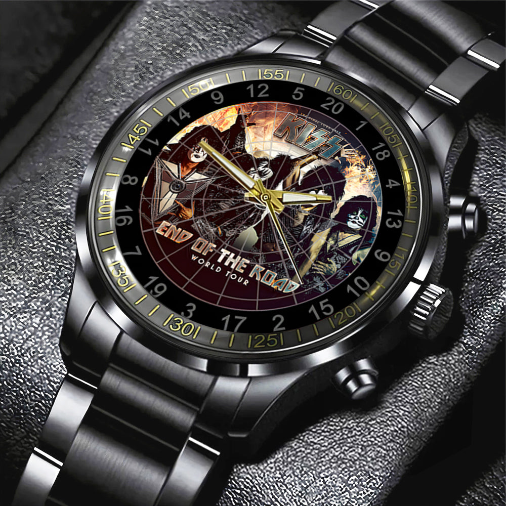 KISS Black Stainless Steel Watch – TANTN 10505