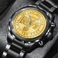 KISS Black Stainless Steel Watch – TANTN 6111