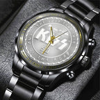 KISS Black Stainless Steel Watch – TANTN 6112