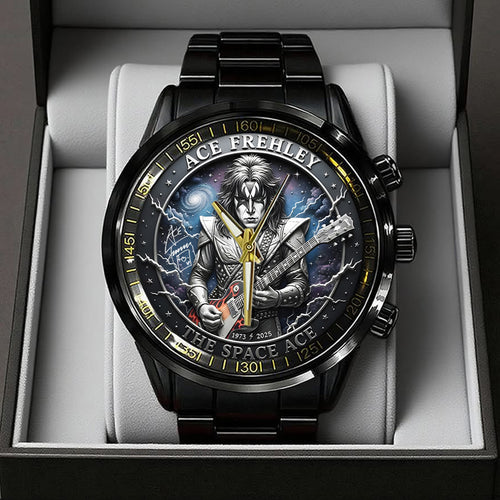KISS x Ace Frehley Black Stainless Steel Watch – TANTN17638