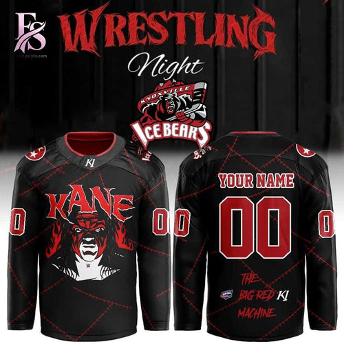 Knoxville Ice Bears Our Wrestling Night Hockey Jersey