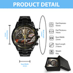 Kyle Busch Black Stainless Steel Watch – TANTN23205