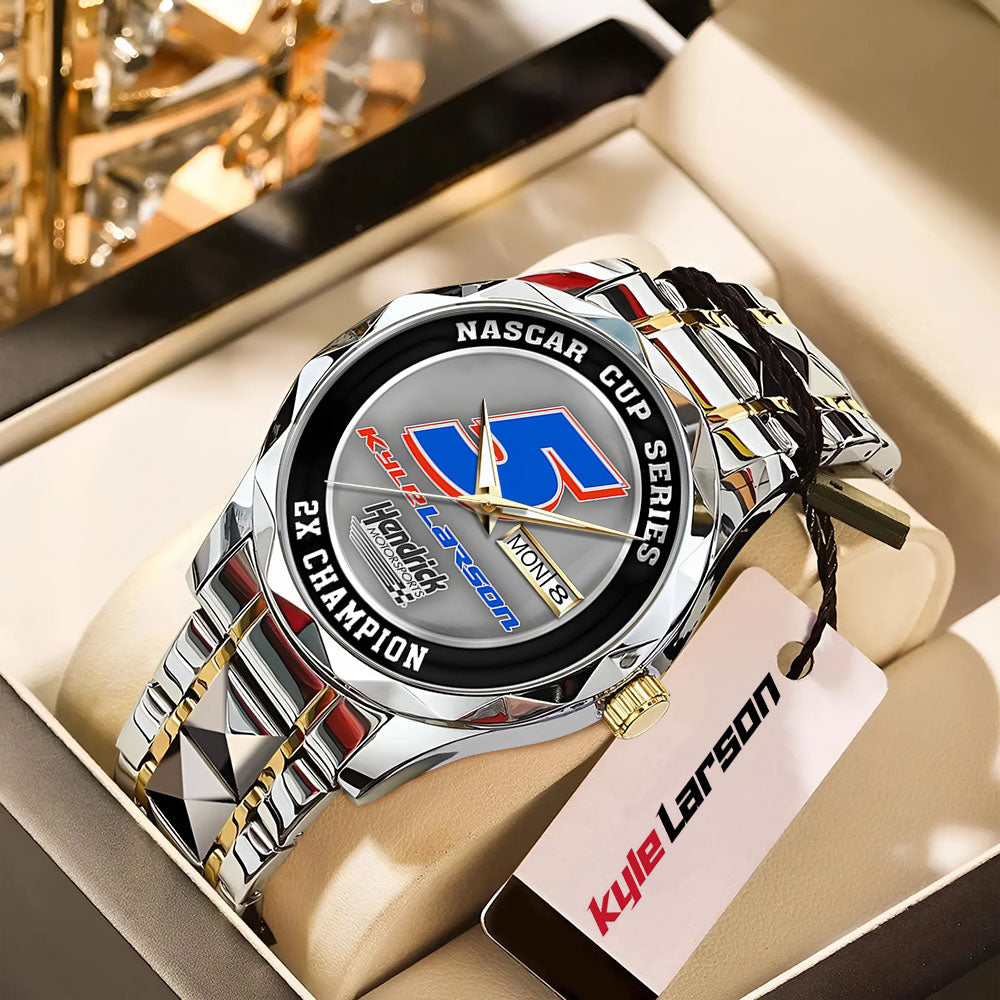 Kyle Larson 2025 NASCAR Cup Series Champion Alloy Luxury Quartz Watch – MAITM13719