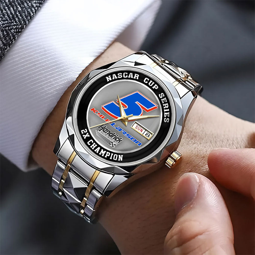Kyle Larson 2025 NASCAR Cup Series Champion Alloy Luxury Quartz Watch – MAITM13719