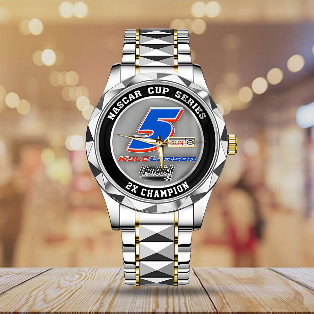 Kyle Larson 2025 NASCAR Cup Series Champion Alloy Luxury Quartz Watch – MAITM13719