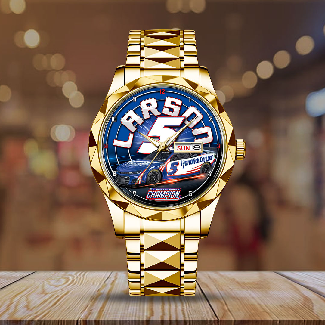 Kyle Larson 2025 NASCAR Cup Series Champion Alloy Luxury Quartz Watch – HOATT14522