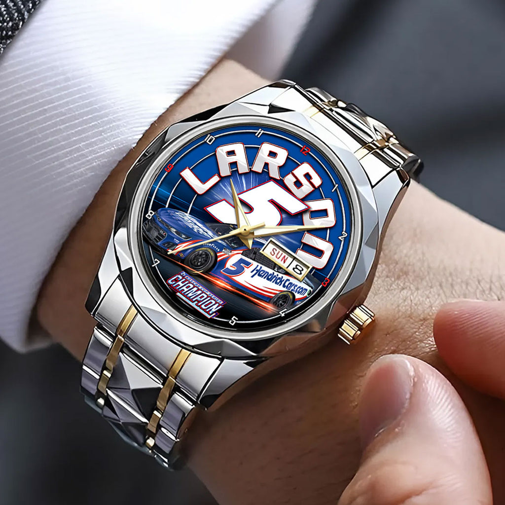 Kyle Larson 2025 NASCAR Cup Series Champion Alloy Luxury Quartz Watch – HOATT14522