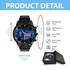Kyle Larson 2025 NASCAR Cup Series Champion Black Stainless Steel Watch – HOATT14410