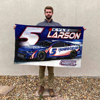 Kyle Larson 2025 NASCAR Cup Series Champion 3D Double-side House Flag – HOATT14445