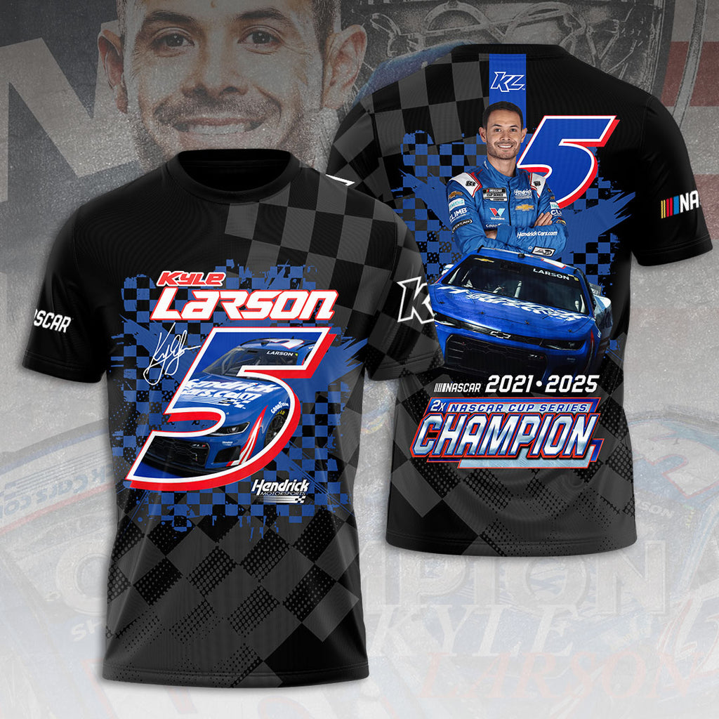 Kyle Larson 2025 NASCAR Cup Series Champion 3D Apparel – HOATT14394