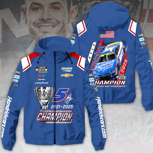 Kyle Larson 2025 NASCAR Cup Series Champion 3D Windbreaker Jacket – HOATT14388
