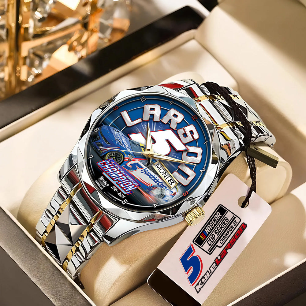 Kyle Larson 2025 NASCAR Cup Series Champion Alloy Luxury Quartz Watch – TANTN18548