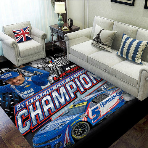 Kyle Larson 2025 NASCAR Cup Series Champion Rectangular Rug – TANTN18117