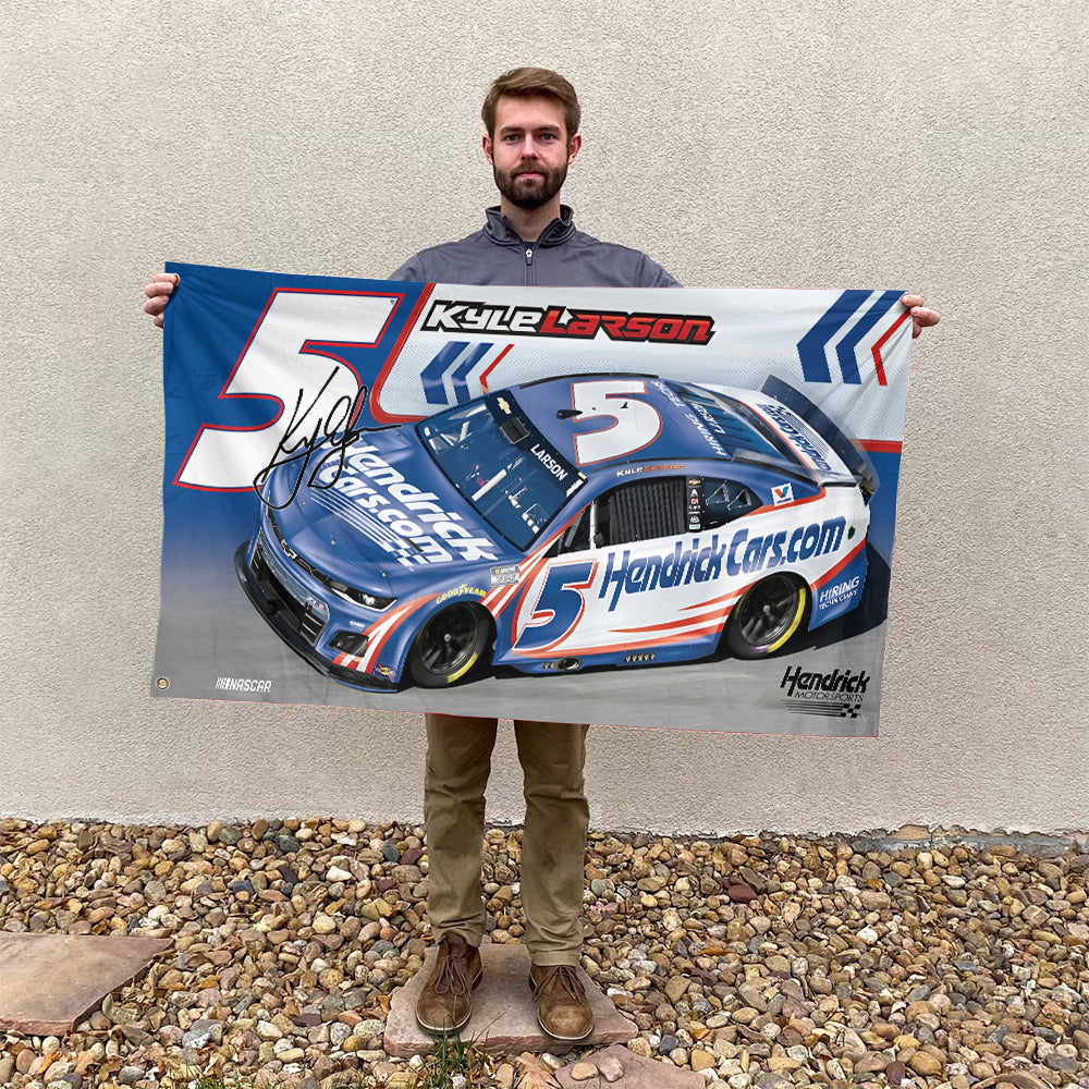 Kyle Larson Nascar Cup Series Champion 3D Double-side House Flag – TMTHU1978