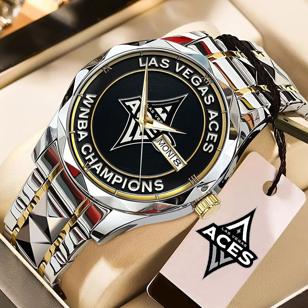 Las Vegas Aces 2025 WNBA Champions Alloy Luxury Quartz Watch – TMTHU1446